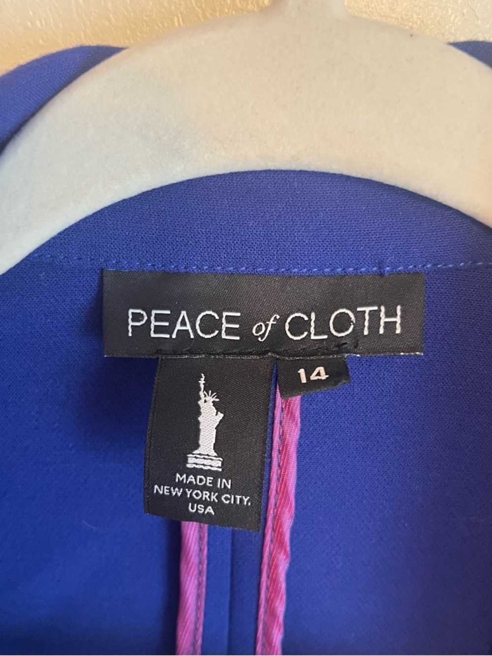 Peace of Cloth New York Cobalt Blue Single-Button Blazer - Picture 4 of 11